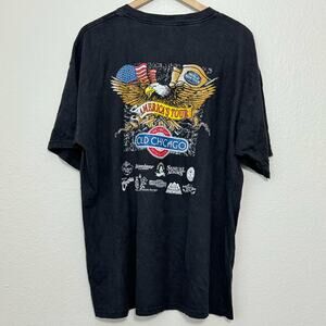 Vintage Gildan Heavy Cotton Men World Beer Tour T-Shirt USA Short Sleeve Size XL